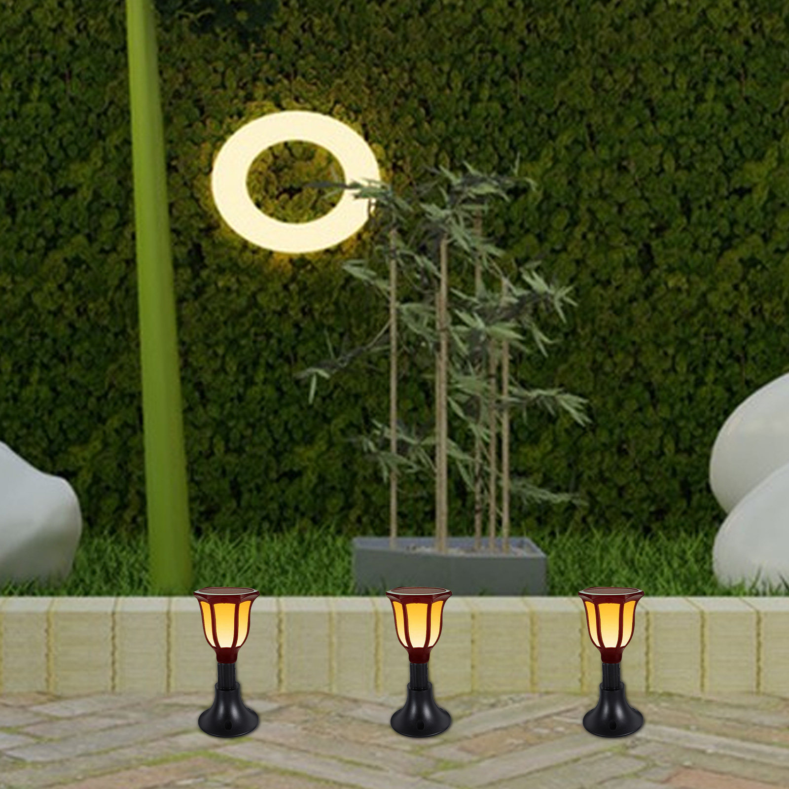 Outdoor Lighting Ground - 10Pcs Garden Lamp Base ABS Material