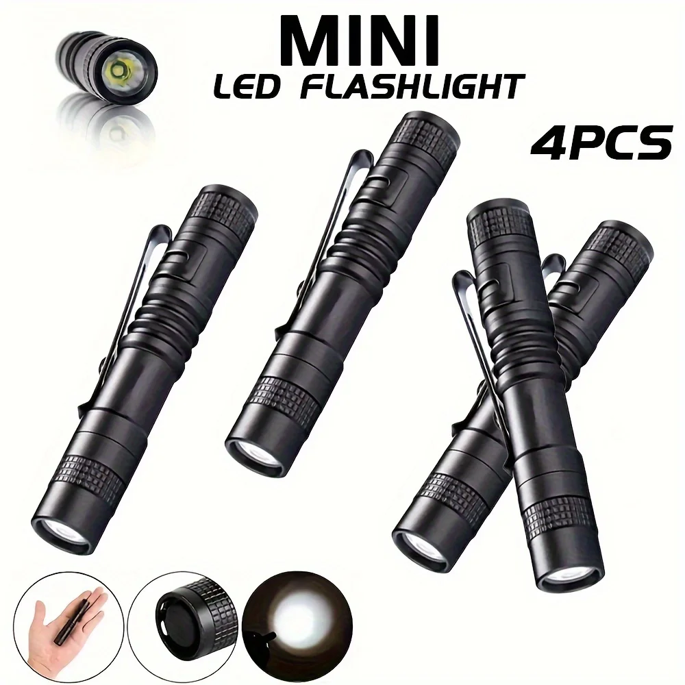 Outdoor Lighting Lumen - 1-4PCS Mini Portable LED Pen Light