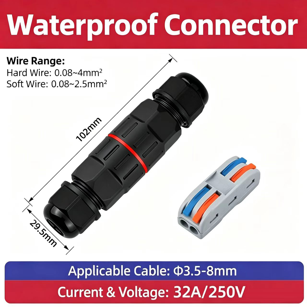 1Pc 2 Pin 3 Pin Wire Connector - огляд і ціна Outdoor Lighting Voltage