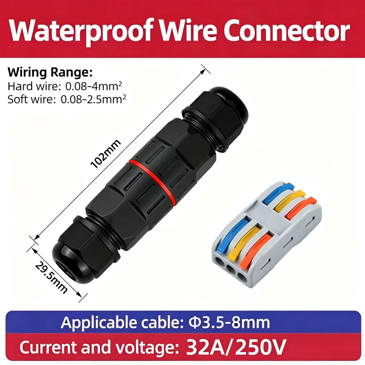 1Pc 2 Pin 3 Pin Wire Connector - огляд і ціна Outdoor Lighting Voltage