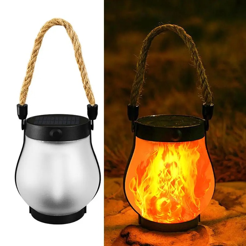 Solar Flame Lamp USB Rechargea - огляд і ціна Solar Lantern Hanging