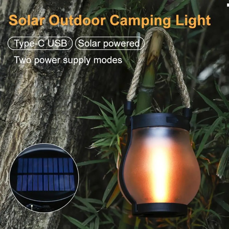 Solar Flame Lamp USB Rechargea - огляд і ціна Solar Lantern Hanging