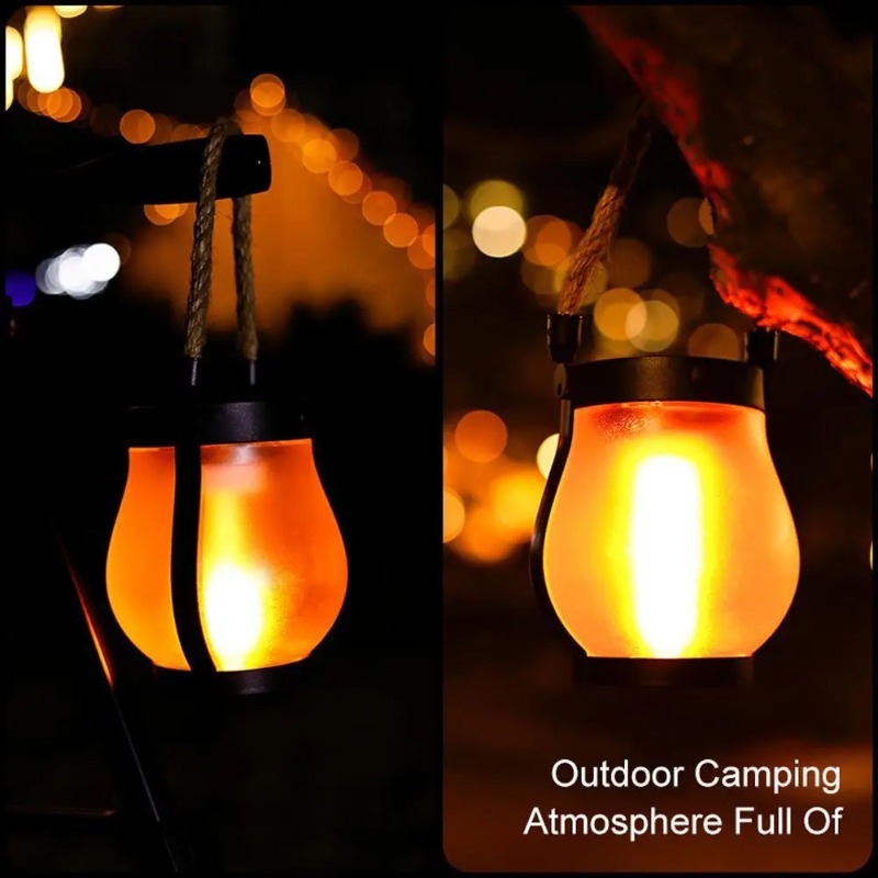 Solar Flame Lamp USB Rechargea - огляд і ціна Solar Lantern Hanging