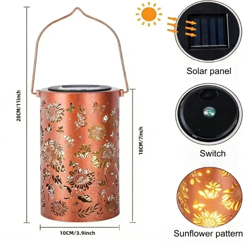 Colorful Sunflower Hummingbird - огляд і ціна Solar Lantern Hanging