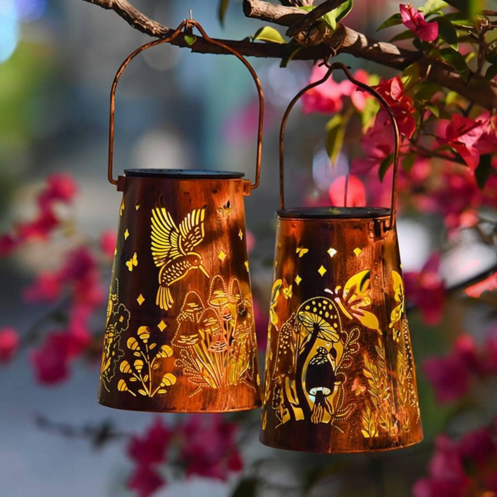 Floral Garden Lantern Pattern  - огляд і ціна Solar Lantern Hanging