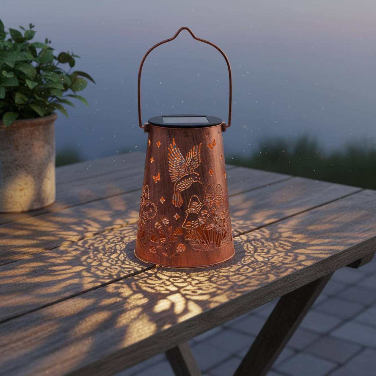 Floral Garden Lantern Pattern  - огляд і ціна Solar Lantern Hanging