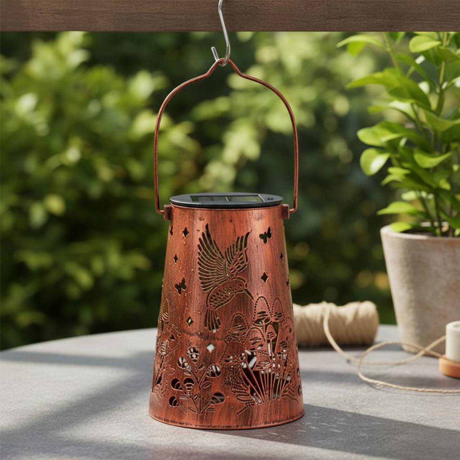 Floral Garden Lantern Pattern  - огляд і ціна Solar Lantern Hanging