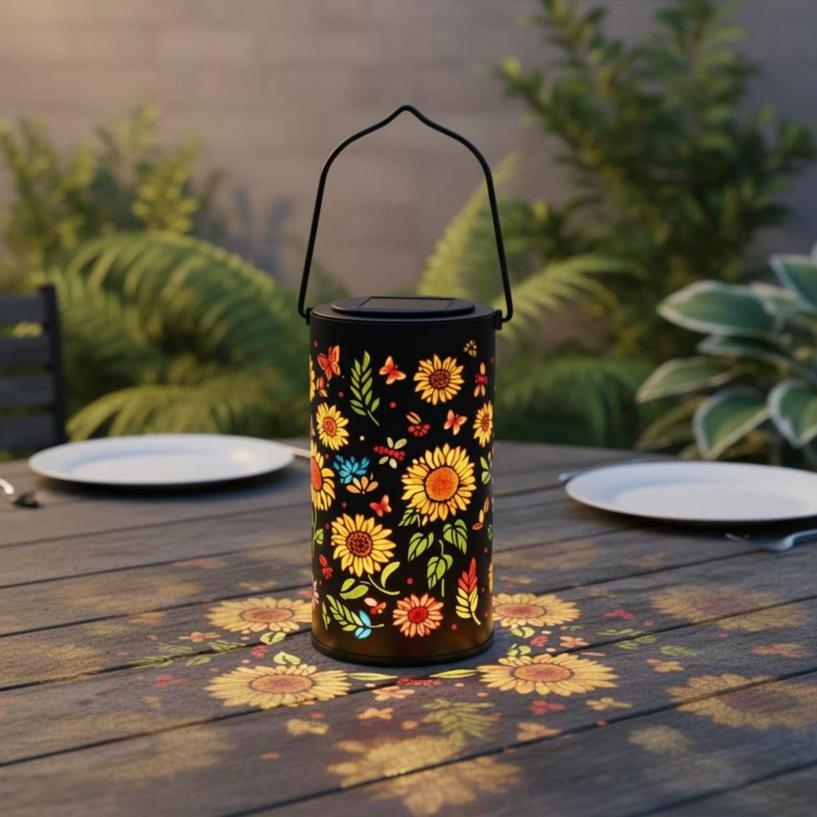Colorful Sunburst Solar Lanter - огляд і ціна Solar Lantern Hanging