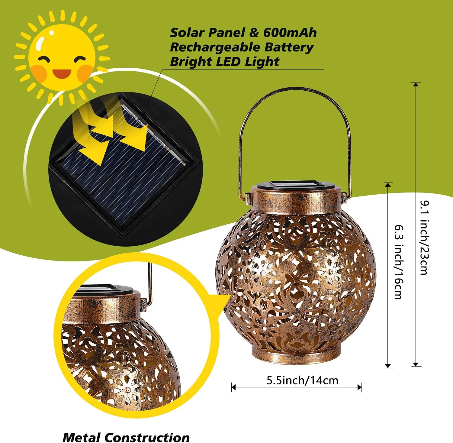 1-6PCS Moroccan Solar Lanterns - огляд і ціна Solar Lantern Hanging