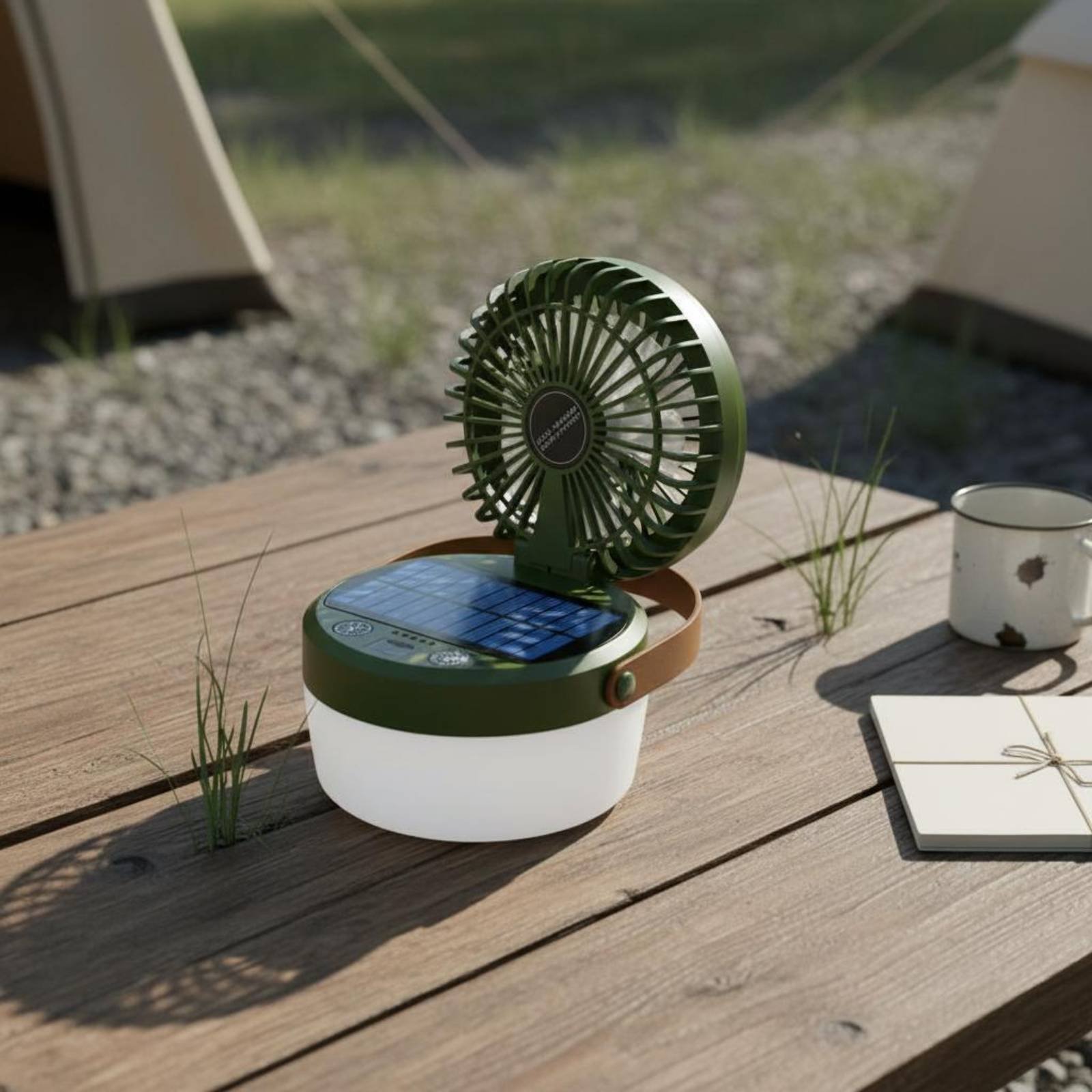 Solar Camping Fan Lantern Fold - огляд і ціна Solar Lantern Hanging