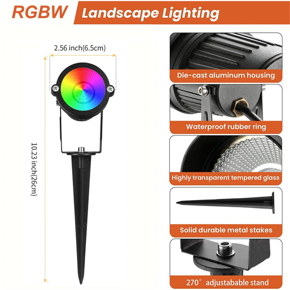 RGBW Landscape Lighting 10W wi - огляд і ціна Outdoor Lighting Spotlight