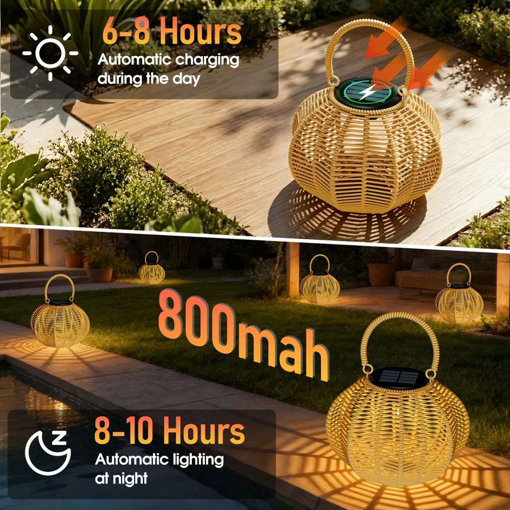 Rattan Solar Ambient Light For - огляд і ціна Solar Lantern Hanging