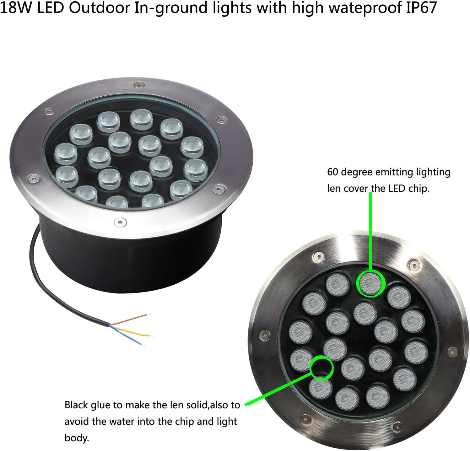 18W Outdoor Ground Lights,Diam - огляд і ціна Outdoor Lighting Voltage