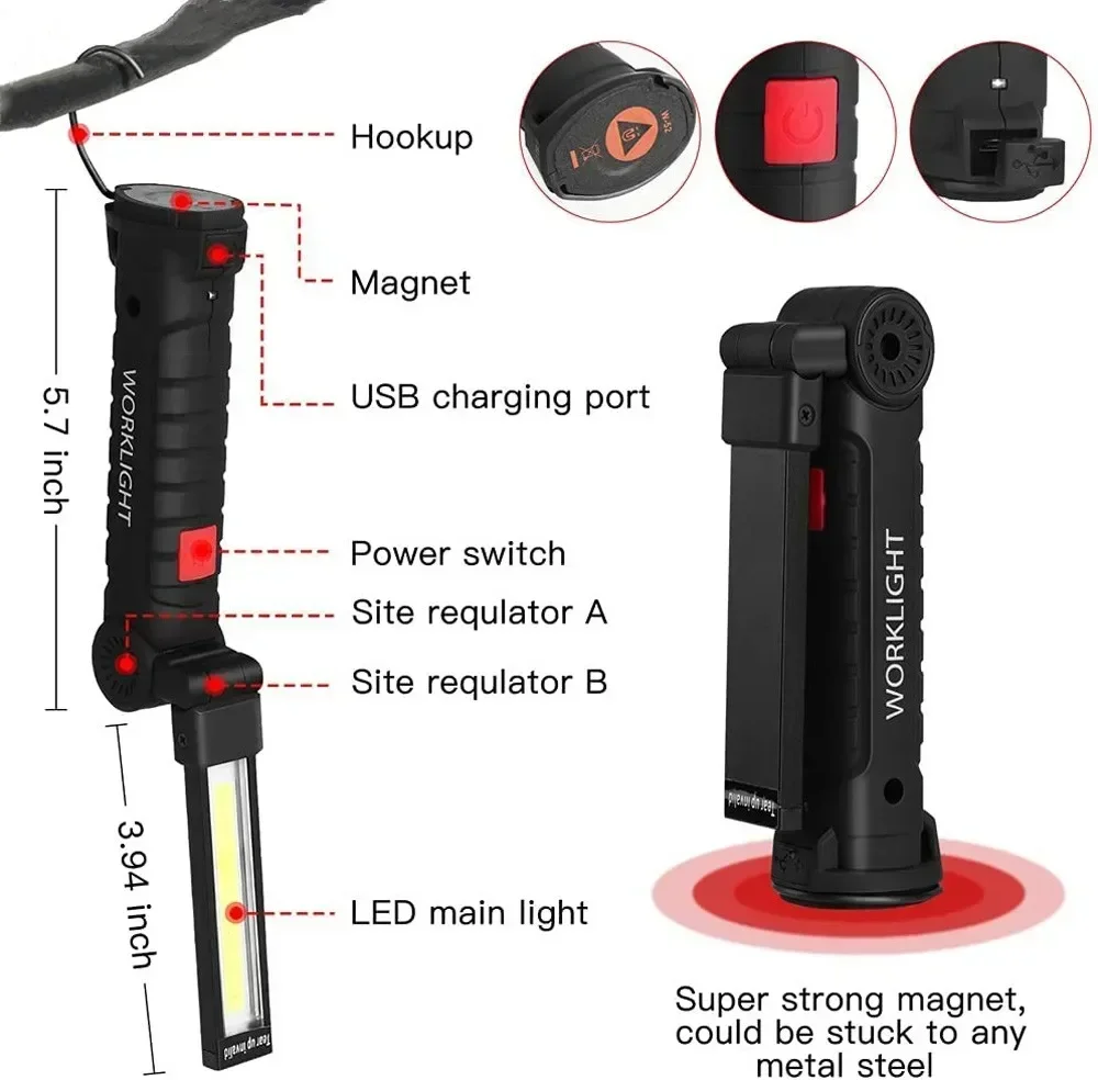 LED COB Flashlight USB Recharg - огляд і ціна Outdoor Lighting Lumen