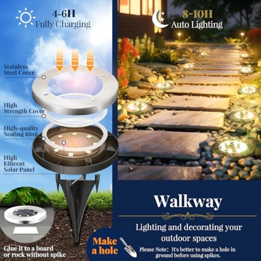 Solar Ground Lights Solar Ligh - огляд і ціна Outdoor Lighting Ground